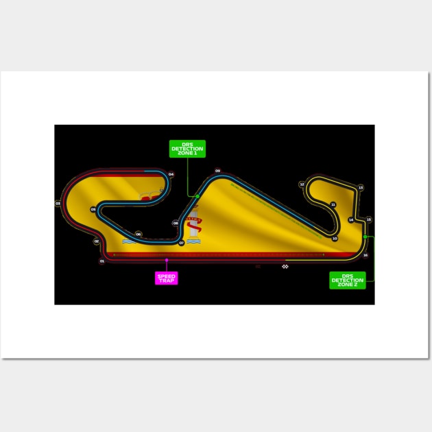 Circuit de Barcelona-Catalunya F1 track Wall Art by Pliax Lab